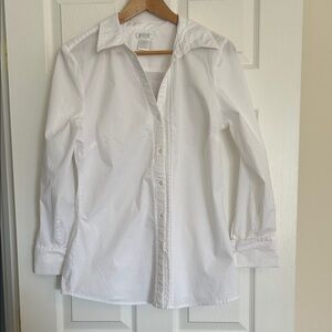 Worthington White Button-Front Collared Blouse SIZE 14